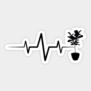 Plant Heartbeat Fiddle Leaf Fig Sticker